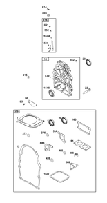 Crankcase Cover/Sump Group Diagram and Parts List for 386447-0460-G1 200000 - 399999 Briggs and Stratton Engine